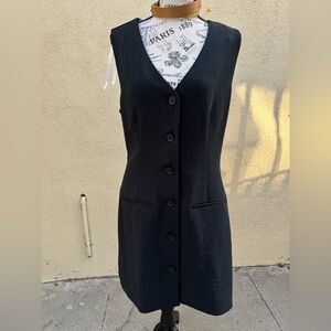Abercrombie & Fitch Black Button-Down Mini Dress